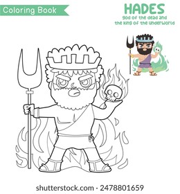 Colouring worksheet ancient Greece mythology. Coloring activity for children. Educational printable coloring worksheet for kids. 