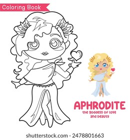 Colouring worksheet ancient Greece mythology. Coloring activity for children. Educational printable coloring worksheet for kids. 