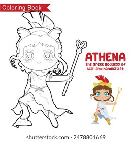 Colouring worksheet ancient Greece mythology. Coloring activity for children. Educational printable coloring worksheet for kids. 