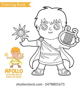 Colouring worksheet ancient Greece mythology. Coloring activity for children. Educational printable coloring worksheet for kids. 