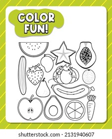 Hoja de cálculo de color para la ilustración del estudiante