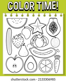 Hoja de cálculo de color para la ilustración del estudiante