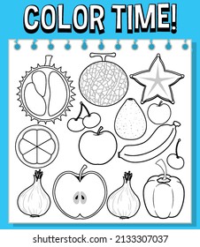 Colouring worksheet for student illustration