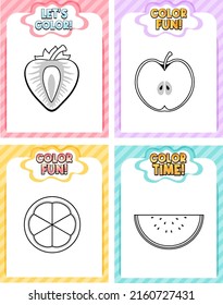 Colouring worksheet for student illustration