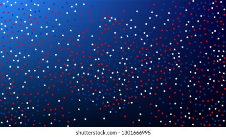 Colours of American Flag. USA Independence Day.  . Invitation Background. Banner, Christmas and New Year card, Postcard, Packaging, Textile Print.