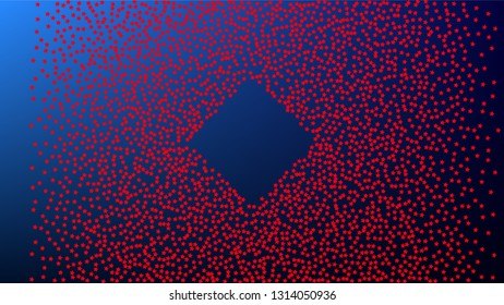 Colours of American Flag. USA Independence Day.  . Abstract Background with Many Random Falling Stars Confetti on Blue Background. 