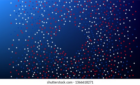 Colours of American Flag. USA Independence Day.  . Invitation Background. Banner, Christmas and New Year card, Postcard, Packaging, Textile Print.