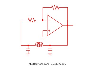 Colpitts Oscillator circuit Diagram For Electronics Problems Design illustration For various educational projects 