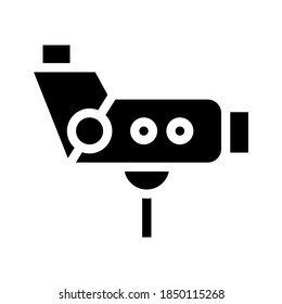 vector de icono de glifo de herramienta de colposcopio. signo de la herramienta del colposcopio. símbolo de contorno aislado ilustración negra