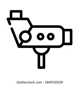 vector de icono de línea de herramienta de colposcopio. signo de la herramienta del colposcopio. símbolo de contorno aislado ilustración negra