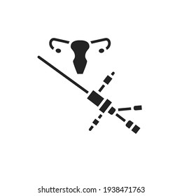 Colposcopy color line icon. Outline pictogram for web page, mobile app, promo.
