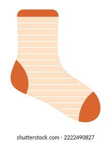 colroed sock design over white