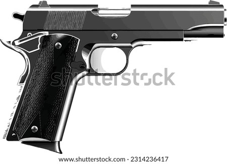 Colt 1911 Style Pistol Vector