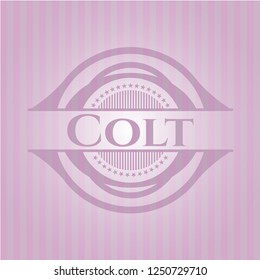 Colt pink emblem. Retro