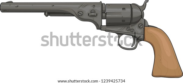 Colt Revolver 1871 Open Top Cal Stock Vector (Royalty Free) 1239425734