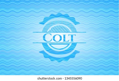 Colt water wave representation style emblem.