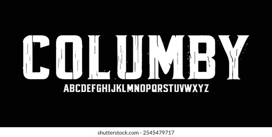 Colubmy, Minimal modern alphabet fonts. Typography minimalist urban digital future creative logo font. vector illustration
