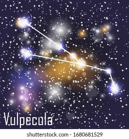 Columba Constellation with Beautiful Bright Stars on the Background of Cosmic Sky Vector Illustration. EPS10