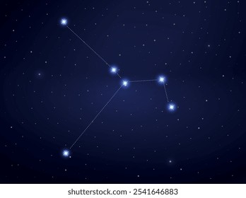 Columba constellation in night sky