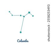 Columba constellation, pigeon, 88 constellations