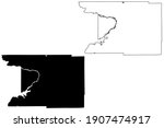 Columbia County, State of Wisconsin (U.S. county, United States of America, US) map vector illustration, scribble sketch Columbia map