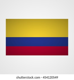 Columbia flag on a gray background. Vector illustration