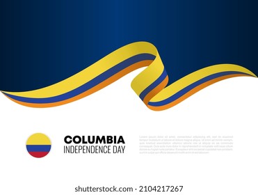 Columbia independence day background banner poster for national celebration on July 20 th.