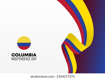 Columbia independence day background banner poster for national celebration on July 20 th.