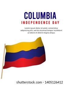 Columbia independence day vector template. Design illustration for banner, advertising, greeting cards or print.