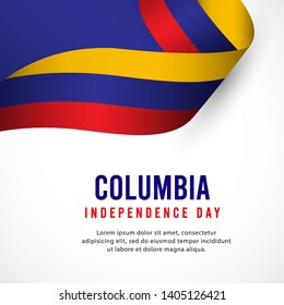 Columbia independence day vector template. Design illustration for banner, advertising, greeting cards or print.
