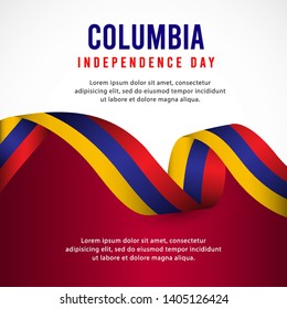 Columbia independence day vector template. Design illustration for banner, advertising, greeting cards or print.