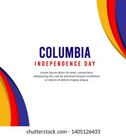 Columbia independence day vector template. Design illustration for banner, advertising, greeting cards or print.