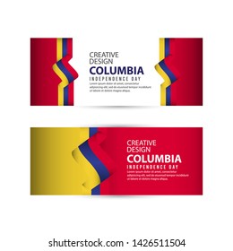 Columbia Independent Day Poster Creative Design Illustration Vector Template