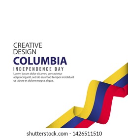 Columbia Independent Day Poster Creative Design Illustration Vector Template