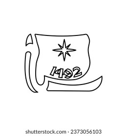 Icono del mapa de Columbia sobre fondo blanco, ilustración del vector