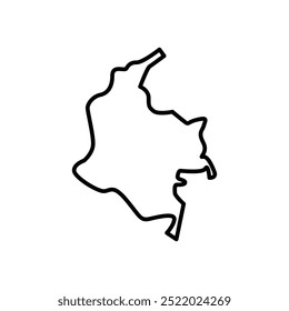 Columbia map icon. Columbia outline map. Simple icon design. Vector illustration