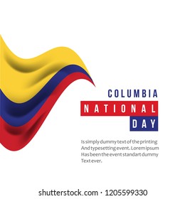 Columbia National Day Vector Template Design Illustration