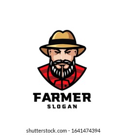 Columbia south america farmer character logo icon design cartoon