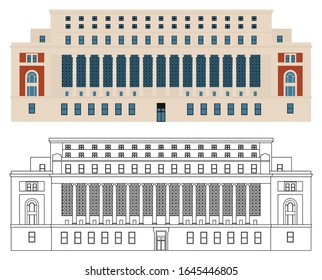 Columbia University Library In Front View