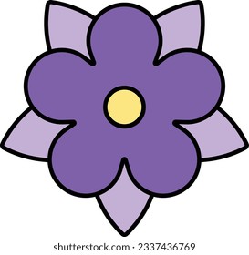 Columbine flower bloom blossom green Outline1