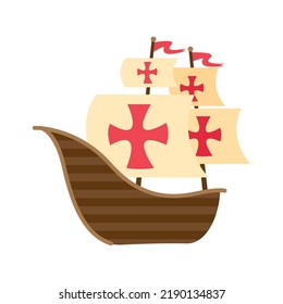 Columbus Caravel Ship Nautical Icon