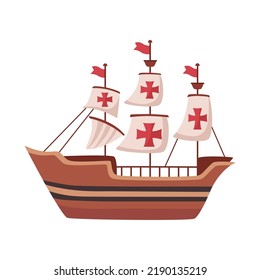 columbus caravel ship nautical icon