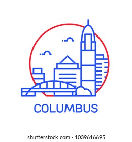 Columbus City icon. Vector illustration