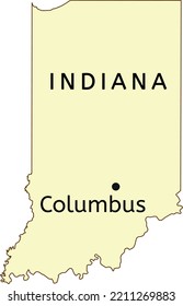 Columbus City Location On Indiana Map