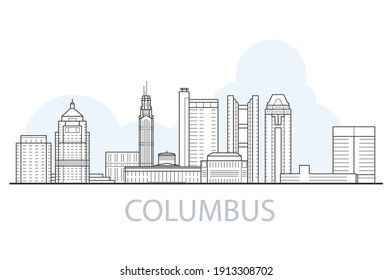 Columbus City Skyline - Stadtlandschaft und Wahrzeichen Columbus, Ohio