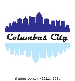 Columbus City Skyline vector illustration. Eps 10