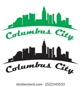 Columbus City Skyline vector illustration. Eps 10