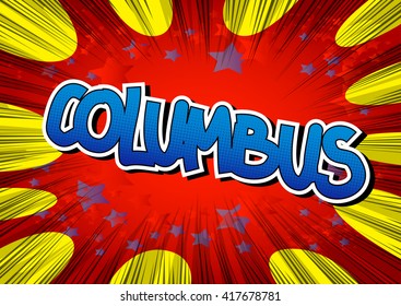 Columbus - Comic book style word