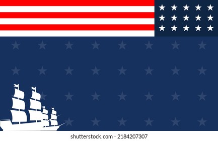 Columbus Day Background and Copy Space Area. Suitable to place on content with that theme.