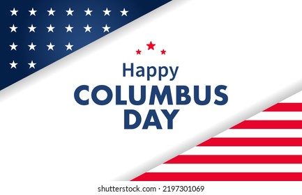 columbus Day Background Design. Banner, Poster, Greeting Card. Vector Illustration.